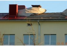 Torm lõhkus Kehra kooli katuse