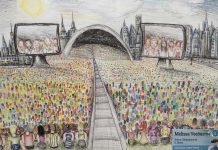 Kehra koolitüdruku MELISSA VEETÕUSME pilt on laulupeo joonistusvõistluste parimate seas