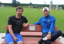 SERGO TREUFELD ja ILVARD EERIKSOO harivad treener MARGUS KEERMA tööpõldu