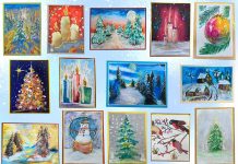Anija valla jõulukaardid tegid kunstiõpilased