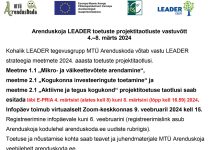 Arenduskoja Leader toetuste taotlusvoor