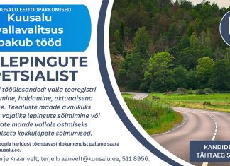Kuusalu valla teedelepingute spetsialisti ametikoht